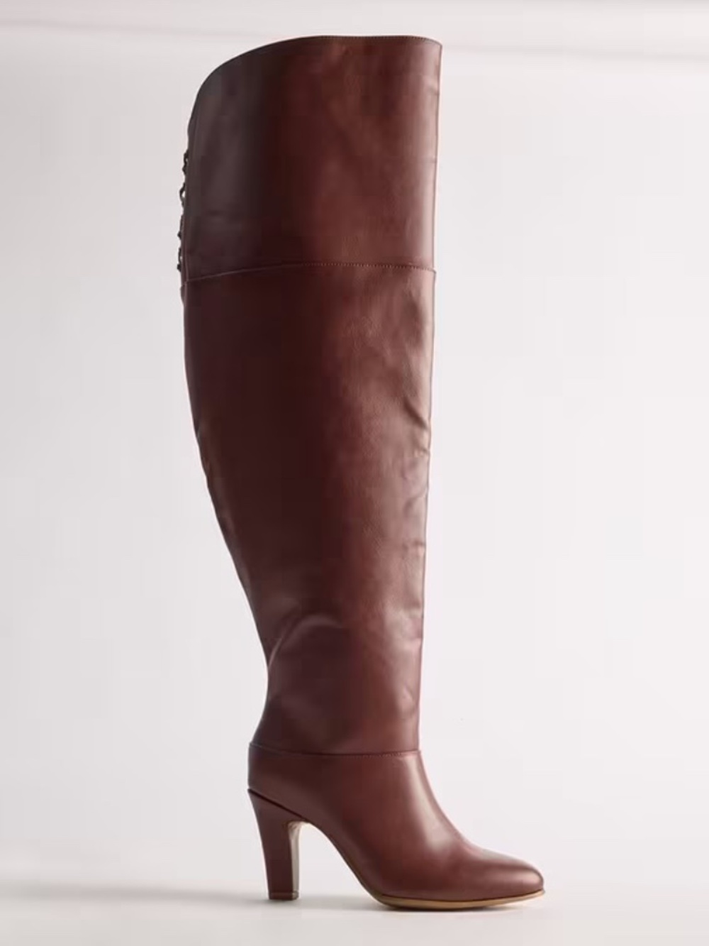 Brown knee length booth